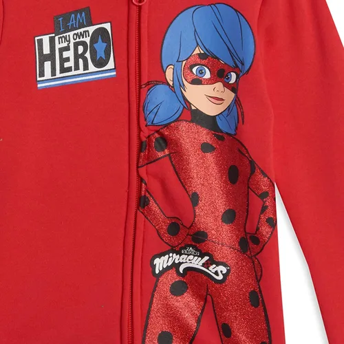 Vista 4 de Miraculous Ladybug - Sudadera con capucha con cremallera para niñas pequeñas a niños grandes