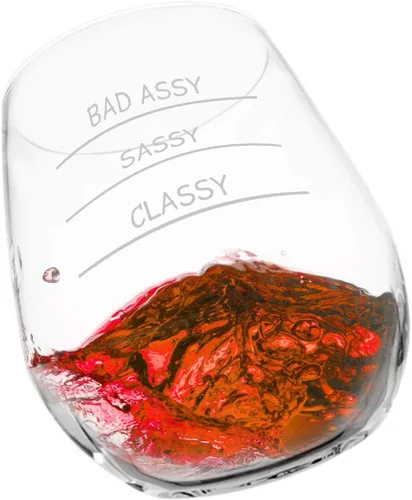 Vista 5 de Juego de 4 copas de vino divertidas sin tallo (15 onzas) - Divertido regalo de copas de vino para mujeres, fiestas, eventos, diversión de anfitrión