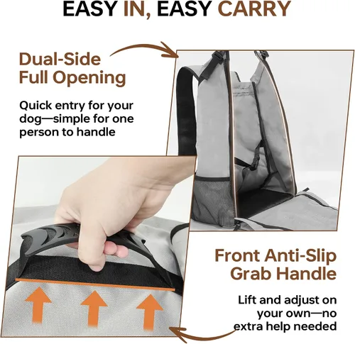 Vista 5 de Mochila transportadora para perros pequeños y medianos, bolsa de viaje