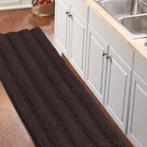 Vista 100 de Turquoize Alfombra de baño de chenilla de lujo para baño, extra absorbente, alfombra de ducha de microfibra antideslizante para baño, alfombra Aqua