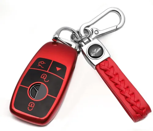 Vista 12 de Creativity Adecuado para funda de llaves Mercedes Benz. La caja de llaves de TPU suave avanzada es compatible con CLS CLA GLA AMG A C E S G GLC GLE