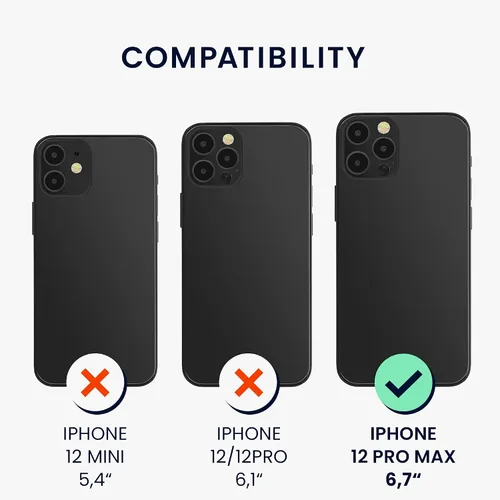 Vista 6 de kwmobile Funda compatible con Apple iPhone 12 Pro Max, funda de silicona TPU con acabado suave, color azul báltico