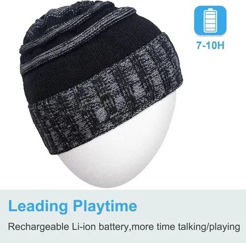 Vista 22 de Rotibox - Gorro inalámbrico con Bluetooth para deportes al aire libre, regalo de Navidad.