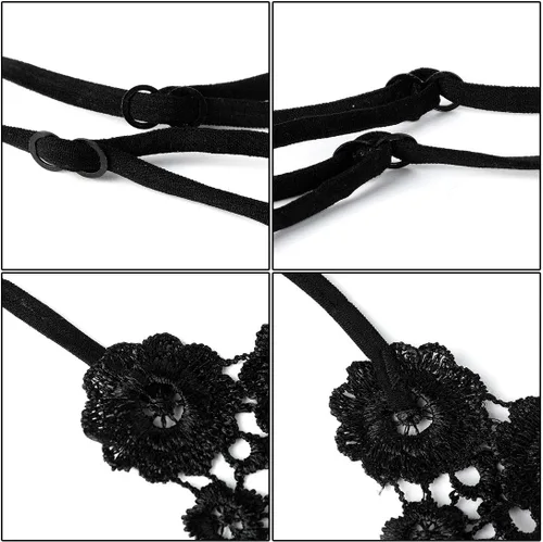 Vista 3 de Uxcell - Sujetador elástico con espalda cruzada, para mujer, color negro, 0.197in