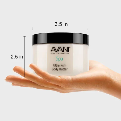 Vista 6 de Avani Mantequilla corporal ultra rica – Sal del Mar Muerto, aloe vera, vitamina E, karité, jojoba, girasol, aceite esencial de oliva – Mantequilla