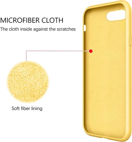 Vista 3 de GUAGUA Funda compatible con iPhone SE 2022/2020, iPhone 8, iPhone 7, 4.7 pulgadas, silicona líquida, gel suave, forro de microfibra delgada, cojín