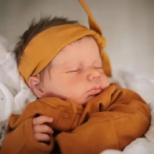 Vista 7 de Angelbaby Muñecas de Bebé Reborn de Vida Real Lindas Durmientes de 20 Pulgadas de Silicona de Cuerpo Completo Realistas de Bebé Recién Nacido Niño