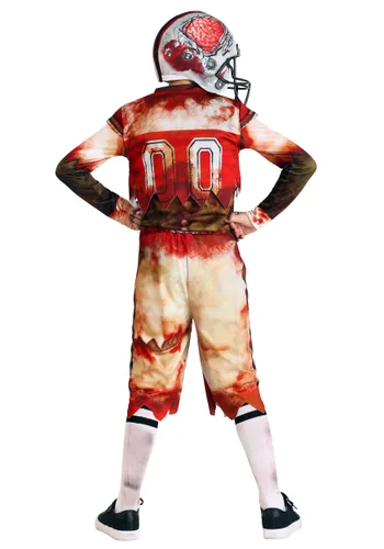 Vista 2 de Disfraz Infantil de Jugador de Fútbol Americano Zombie Multicolor