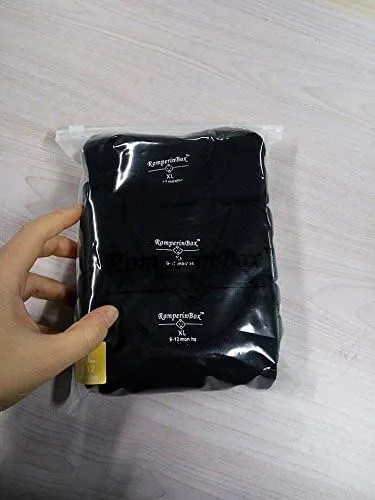 Vista 7 de ROMPERINBOX Onsies for Baby Boy Girl Black Multi-pack Short Sleeve Bodysuits