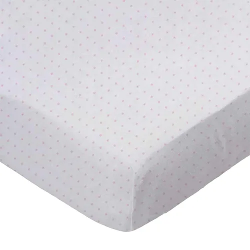 Vista 7 de SheetWorld - Sábana bajera ajustable 100% algodón para moisés de 15 x 33 pulgadas, color azul guingham, fabricada en Estados Unidos Jersey de punto