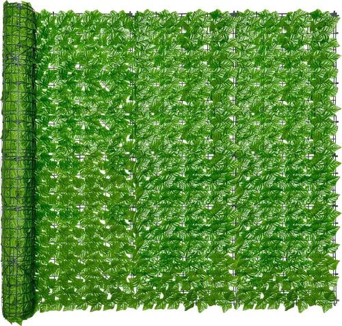 Vista 13 de Bybeton Pantalla de Cerca de Privacidad de Hiedra Artificial - 40" X 80" Anti-UV Hojas Falsas Enredaderas - Privacidad para Patio Balcón, Jardín