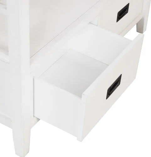 Vista 8 de Mesa de sofá de entrada con 4 cajones de almacenamiento grandes para entrada, sala de estar, dormitorio, pasillo, cocina, mesa auxiliar de sofá