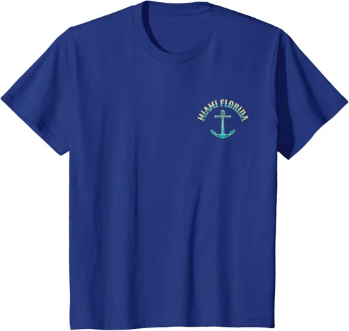 Vista 20 de Camiseta con diseño de pesca en la parte delantera y trasera de Miami Florida USA, Negro