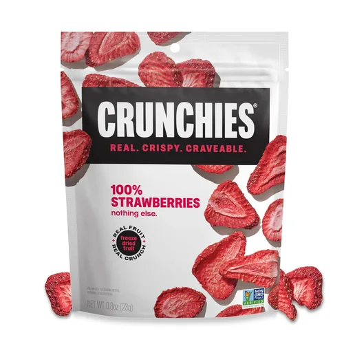 Vista 6 de Crunchies Frutas liofilizadas, frutas crujientes 100% naturales, sin OMG y kosher, paquetes de aperitivos de frutas liofilizadas resellables