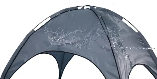Vista 6 de Cama elevada extragrande para perros con dosel, tela Oxford duradera, a prueba de mordidas, impermeable, elevada, portátil, para campamento