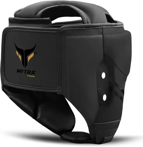 Vista 7 de Mytra Fusion Casco de boxeo - Equipo de combate con correa ajustable MMA, Muay Thai, Kickboxing, artes marciales, karate, equipo de cabeza