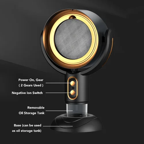 Vista 6 de Campana extractora portátil, 5 V, 8 W, 2 velocidades de iones negativos USB, ventilador extractor de cocina de escritorio con filtro extraíble, taza