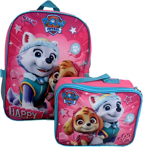 Vista 4 de Group Ruz Nickelodeon Girl Paw Patrol - Mochila de 16 pulgadas con lonchera desmontable a juego