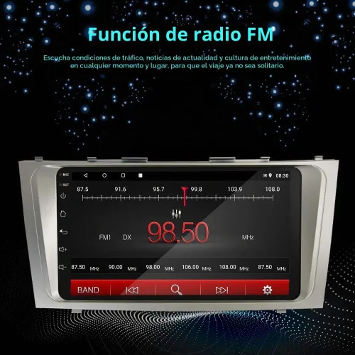 Vista 8 de Radio de coche 5GHz-WiFi 2G+64G para Toyota Camry 2006 2007 2008 2009 2010 2011 con CarPlay Android Auto, 9 pulgadas pantalla táctil Android 15