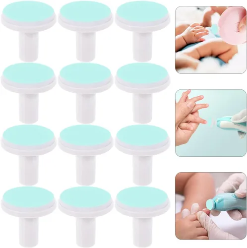 Vista 2 de Homoyoyo 12 uds. Almohadillas de lima de uñas para bebé, almohadillas de repuesto para recortadoras, cabezales de molienda eléctrica, lima eléctrica