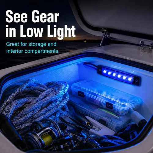 Vista 8 de Shangyuan Luces marinas: 6 luces interiores LED impermeables para yate, barco de pesca, kayak y más, 12 V