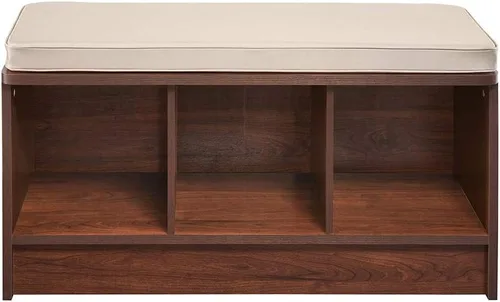 Vista 10 de ClosetMaid 1633 Cubeicals - Banco de almacenamiento de 3 cubos, color cereza oscura con cojín gris