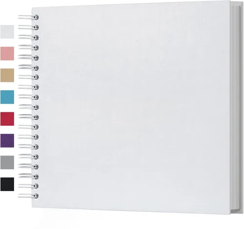 Vista 39 de potricher Álbum de Recortes DIY de 7 x 7 Pulgadas, 40 Páginas, Tapa Dura, Papel Kraft, Álbumes de Fotos para Recortes, Libro de Recuerdos para Bodas