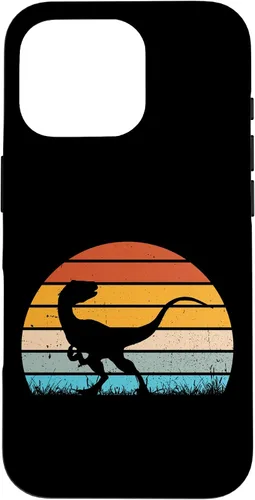Vista 20 de Retro Sunset Jurassic Velociraptor Dinosaur Case for iPhone 17
