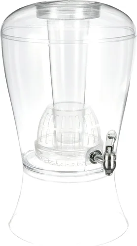 Vista 5 de CreativeWare Dispensador de bebidas de 3 galones con cilindro de hielo e infusor de frutas