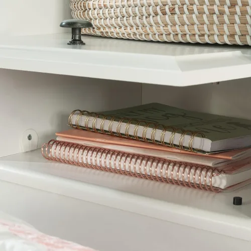 Vista 6 de Sauder Shoal Creek - Cabecero para libros, individual, acabado blanco suave