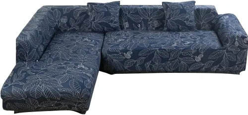 Vista 5 de ele ELEOPTION - Funda para sofá seccional de tela elástica universal para sofá en forma de L, protector para sala de estar (forma de L 3+3 plazas)
