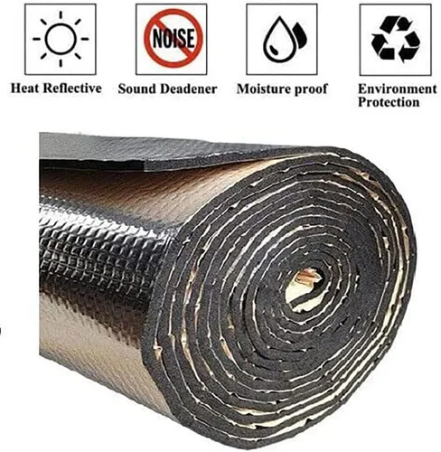 Vista 2 de Protector térmico térmico de amortiguación de sonido, adhesivo reflectante para automóvil, camión, camioneta, SUV, vehículo recreativo, amortiguador