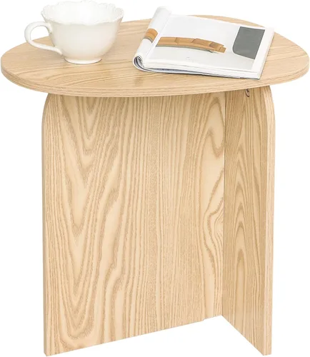 Vista 9 de AWASEN Mesa auxiliar negra, mesa auxiliar triangular pequeña para sala de estar, mesa de acento moderna con tablero único, mesa de noche mini para C