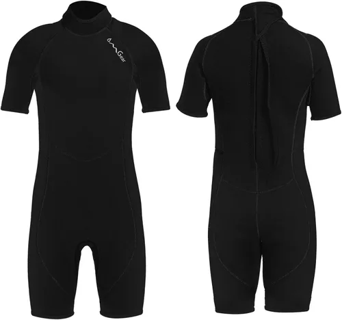 Vista 6 de OMGear - Traje de neopreno térmico para niños de 3 mm para niños y niñas jóvenes, niños, traje de neopreno para niños para aguas frías, manga