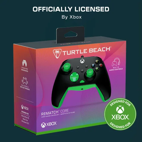 Vista 8 de Turtle Beach Rematch Core Wired Gaming Controller - Licensed for Xbox Series X S, Xbox One & Windows PCs - Audio Controls, Rumble Motors & Impulse