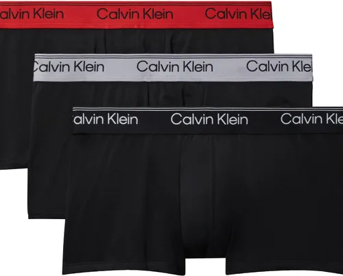 Vista 18 de Calvin Klein Ropa interior de microfibra elástica para hombre, paquete de 3 troncos 3 Negro