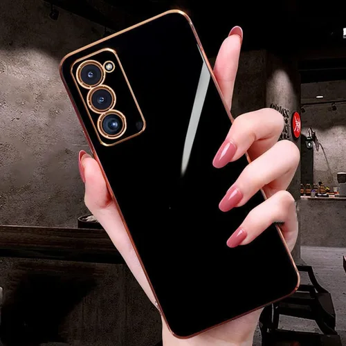 Vista 2 de Funda compatible con Galaxy S20 FE, bonita protección completa de lente de cámara y galvanizado a prueba de golpes, bordes de TPU suave, fundas Negro