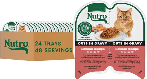 Vista 20 de NUTRO Cortes de comida húmeda natural para gatos sin granos* en salsa de pollo, (24) bandejas de 2.64 onzas Perfect Portions