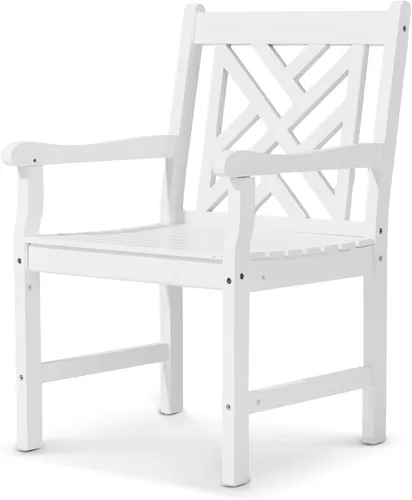 Vista 14 de VINGLI Sillas de comedor al aire libre, sillas de patio de madera resistente de 330 libras con respaldo cómodo, sillas de comedor de madera maciza