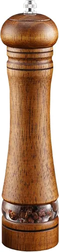 Vista 11 de Molinillo de sal y pimienta de acrílico y madera, 2 unidades, molinillo ajustable 2-pack, Wooden Pepper Grinder, Durable Ceramic Grinder