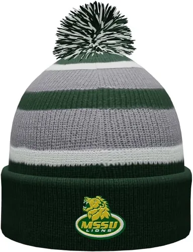 Vista 24 de NCAA Prime - Gorro de punto de invierno con pompón plegable