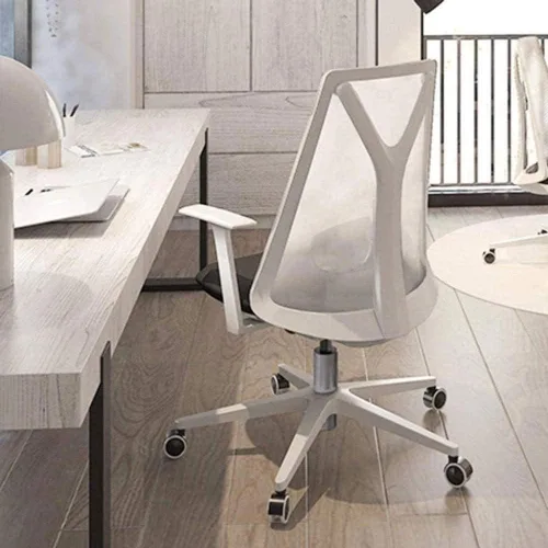 Vista 3 de Silla de computadora, silla de oficina en casa, silla de estudio, silla de dormitorio, respaldo elevador, silla cómoda de ingeniería sedentaria