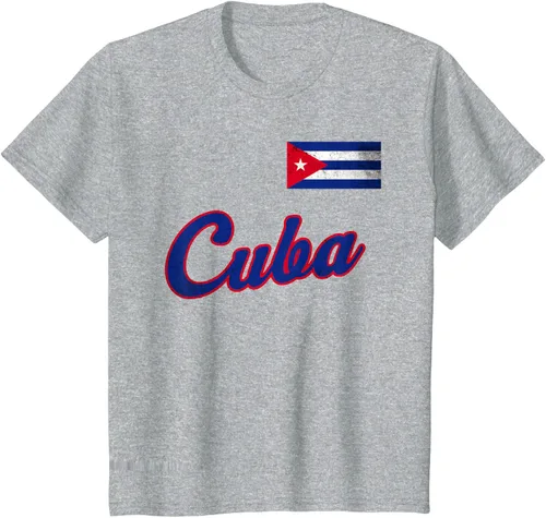 Vista 6 de Camiseta cubana con bandera de béisbol de Cuba 2023, Negro