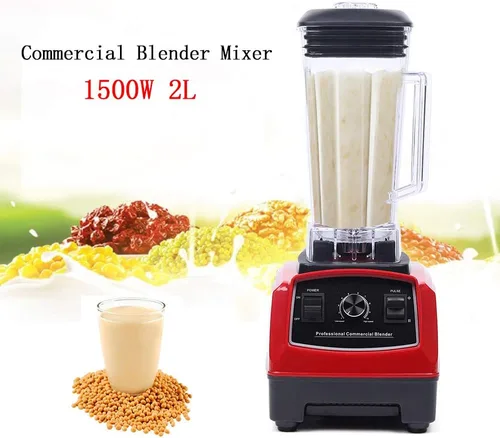 Vista 7 de YL-010 Comercial Mezclador Juicer Power Alimentos Procesador Smoothie Bar Fruta 1500W Exprimidor eléctrico Smoothie Maker 2L 110V Mezclador
