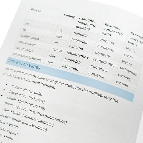 Vista 6 de 800 tarjetas de conjugación en español - 200 verbos con ejemplos completos en español e inglés y 9 tiempos diferentes