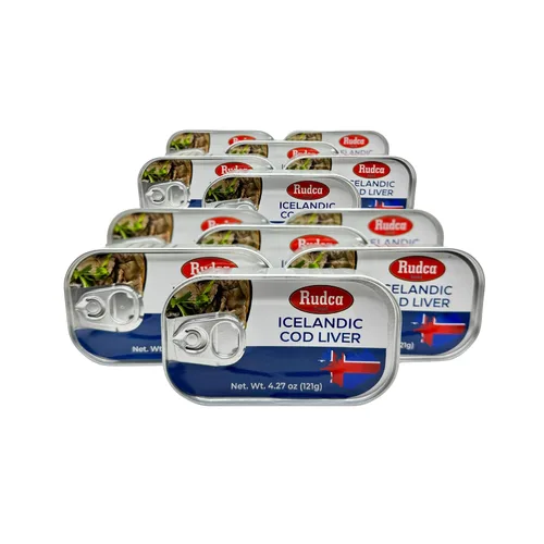 Vista 9 de Rudca Food Hígado de bacalao islandés en aceite propio, 4.27 oz, paquete