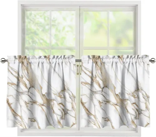 Vista 54 de God Bssing You Tier Curtains for July 4Th 2026 27.5x24 2 Panels Light Filtering Half Window Rod Pocket for Kitchen/Bathroom