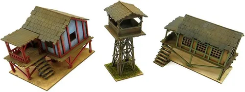 Vista 3 de 1/72 Cabina de madera rompecabezas 3D de madera colección de adornos ensamblaje DIY modelo juguete escena arquitectónica para decoración de escena