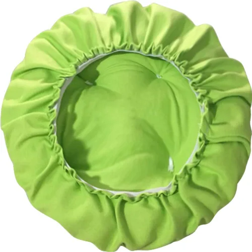 Vista 4 de Cojín redondo acolchado para taburete de bar de 12 pulgadas con tela elástica, cojín redondo para asiento de silla para taburetes de metal de Negro