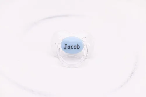 Vista 2 de Regalo personalizado para bebé, chupete personalizado con nombre, clip de chupete personalizado con nombre, 0-6 meses y 6-18 meses, se puede